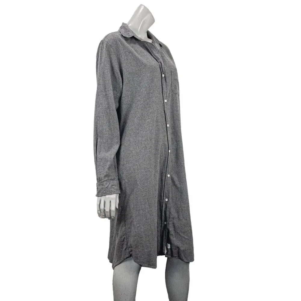 GRAYSON The HERO Women's button up Midi Dress Cotton Flannel Size 04 - Picture 5 of 10